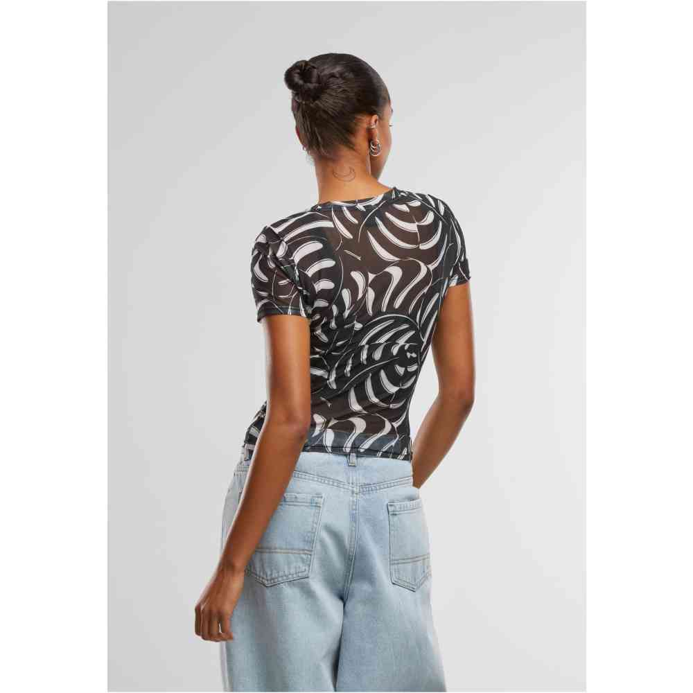 Urban Classics - AOP Mesh Top - Zwart